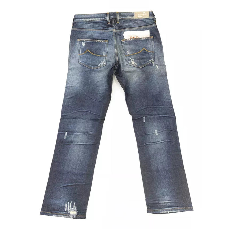 Jacob Cohen Blue Cotton Jeans & Pant