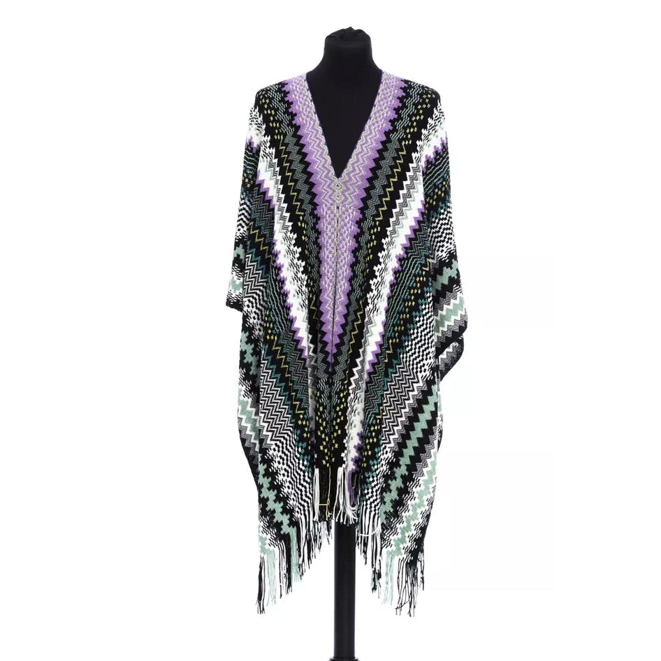 Missoni Multicolor Wool Women Poncho