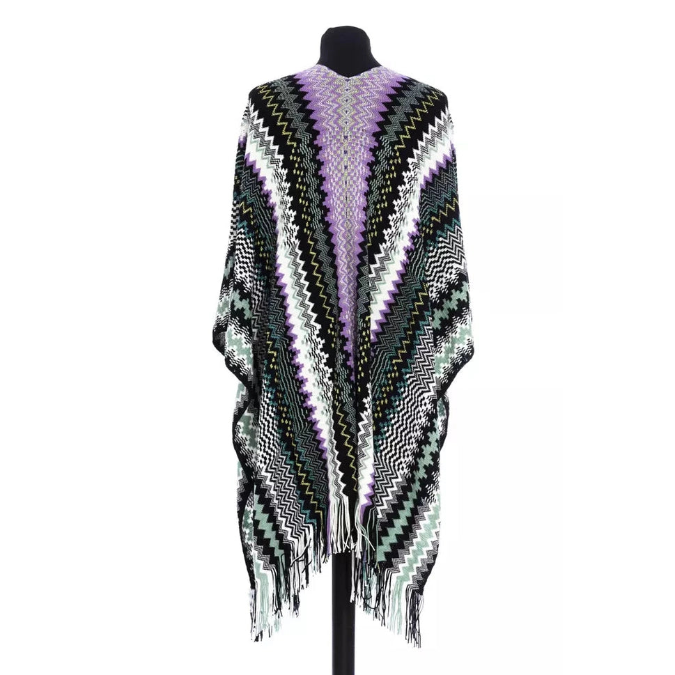 Missoni Multicolor Wool Women Poncho