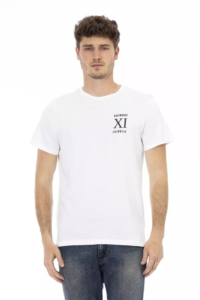 Bikkembergs White Cotton Men's T-Shirt Bikkembergs