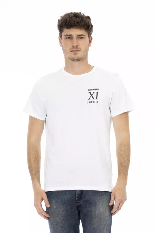 Bikkembergs White Cotton Men's T-Shirt Bikkembergs