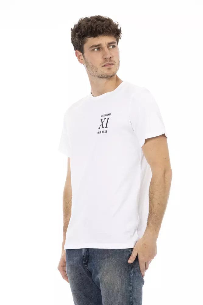 Bikkembergs White Cotton Men's T-Shirt Bikkembergs