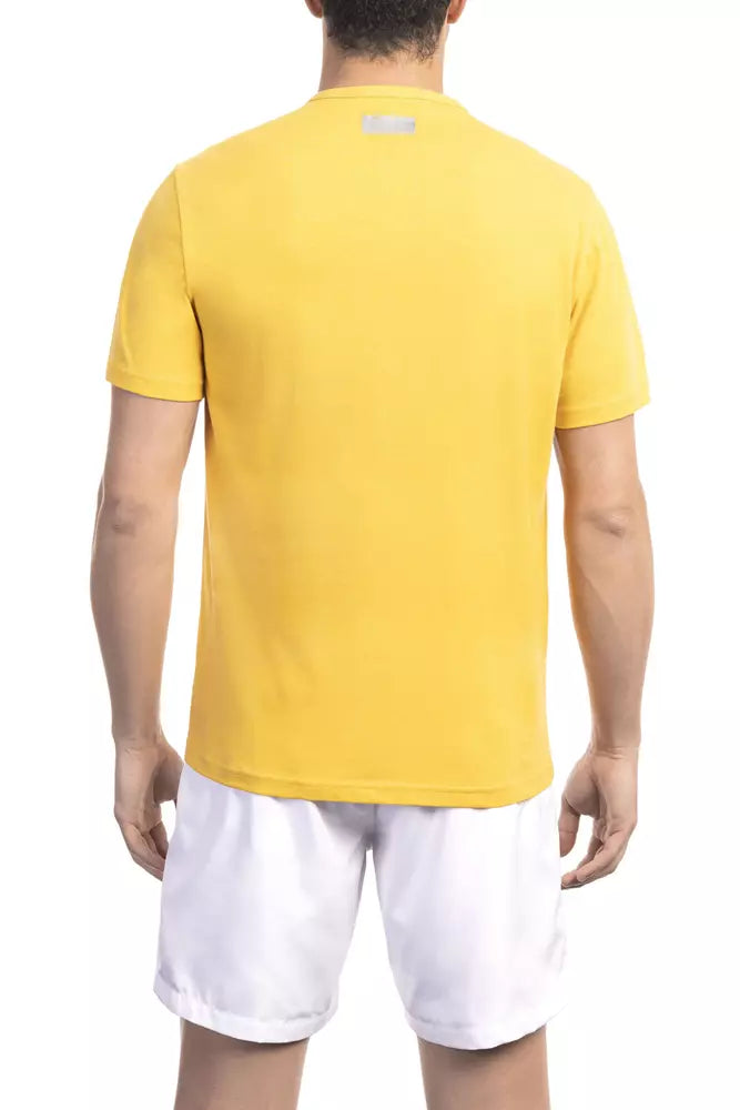 Bikkembergs Yellow Cotton Men T-Shirt Bikkembergs