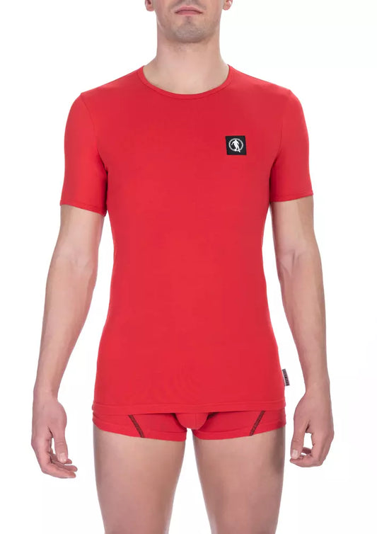 Bikkembergs Red Cotton Men T-Shirt Bikkembergs