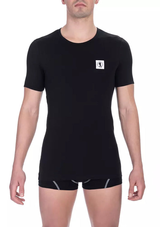 Bikkembergs Black Cotton Men T-Shirt Twin Pack Bikkembergs