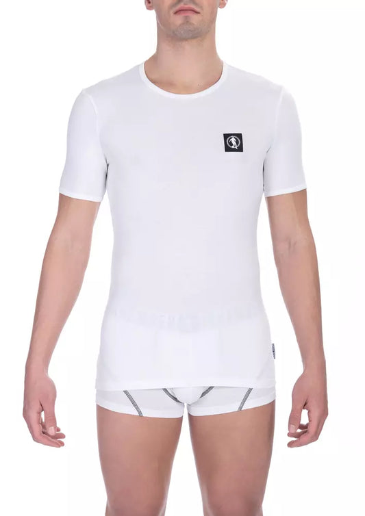 Bikkembergs White Cotton Men's T-Shirt Bikkembergs