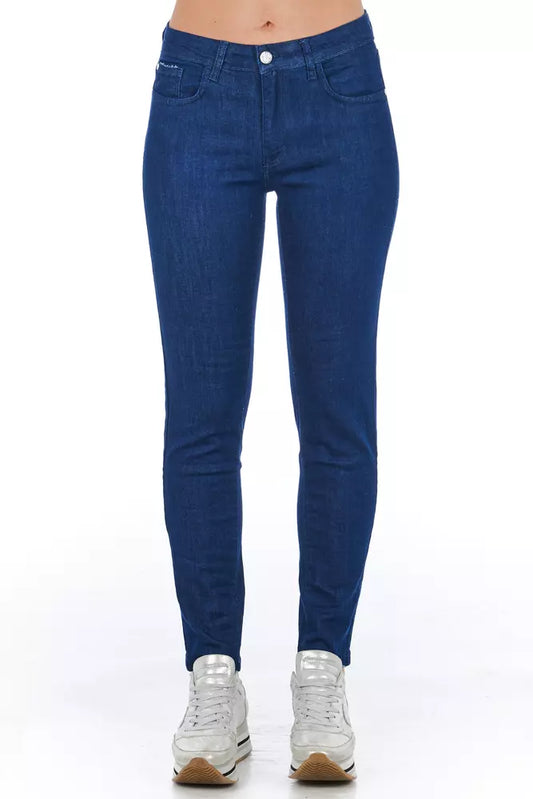 Frankie Morello Blue Cotton Women's Skinny Jean Frankie Morello