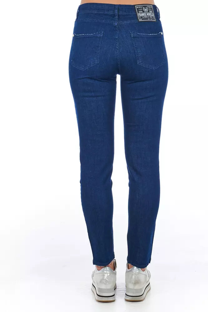 Frankie Morello Blue Cotton Women's Skinny Jean Frankie Morello