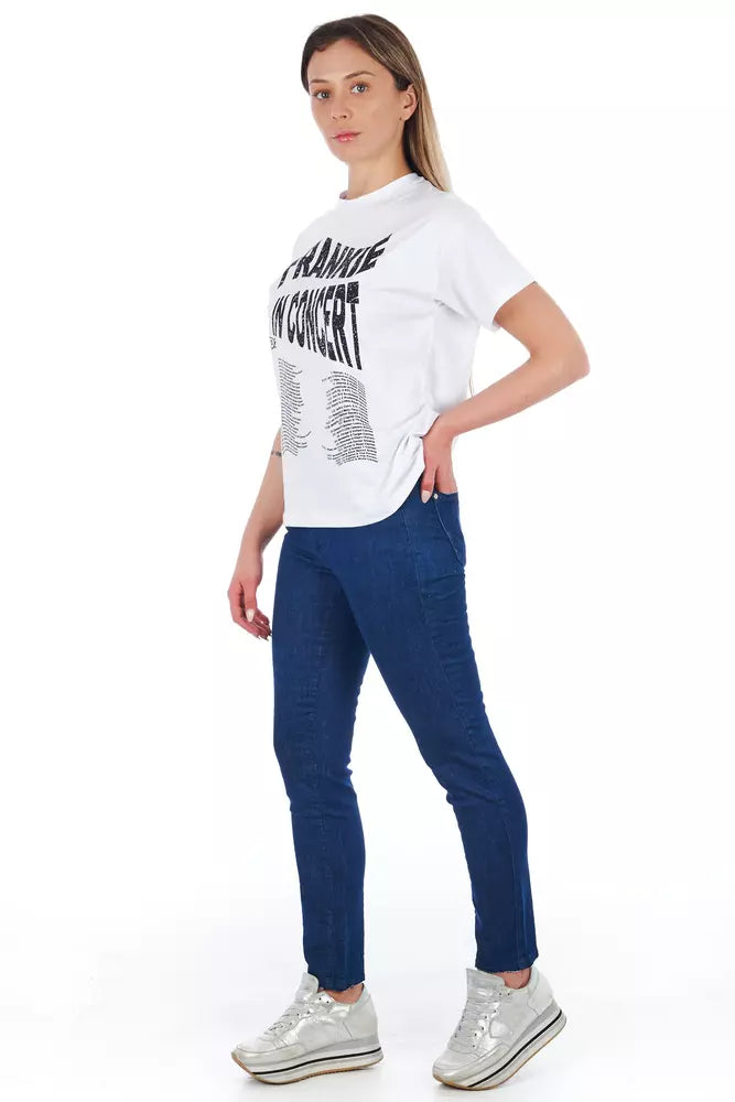 Frankie Morello Blue Cotton Women's Skinny Jean Frankie Morello