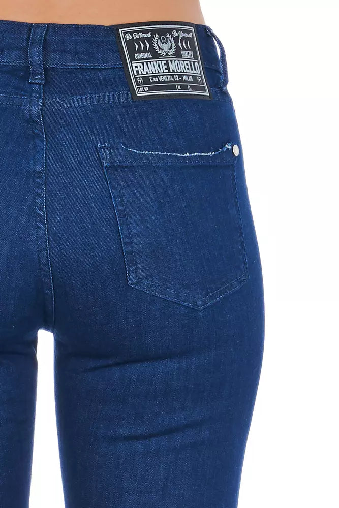 Frankie Morello Blue Cotton Women's Skinny Jean Frankie Morello
