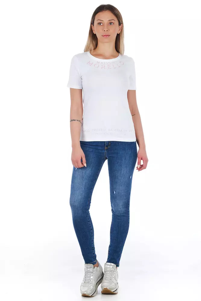 Frankie Morello Blue Other Fibres Women Jeans Frankie Morello