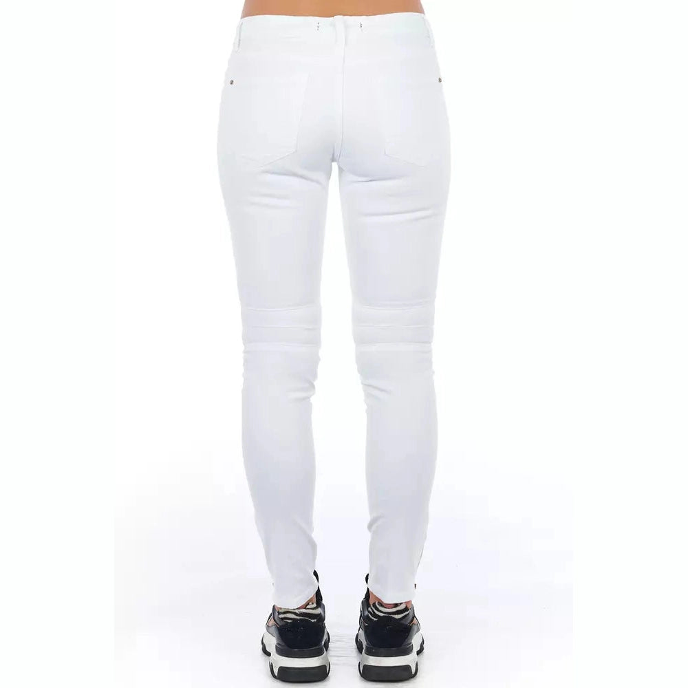 Frankie Morello White Cotton Women Jeans