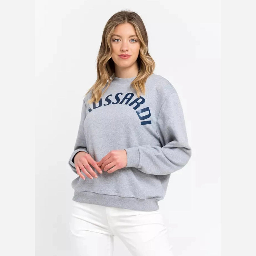 Trussardi Gray Cotton Women Sweatshirt