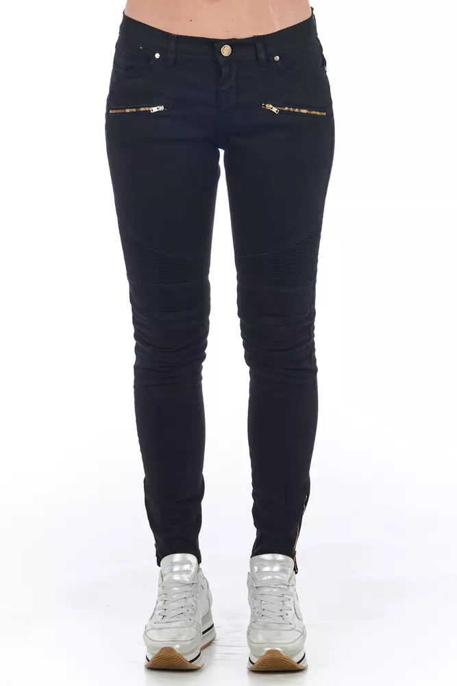 Frankie Morello Black Cotton Women's Jeans Frankie Morello