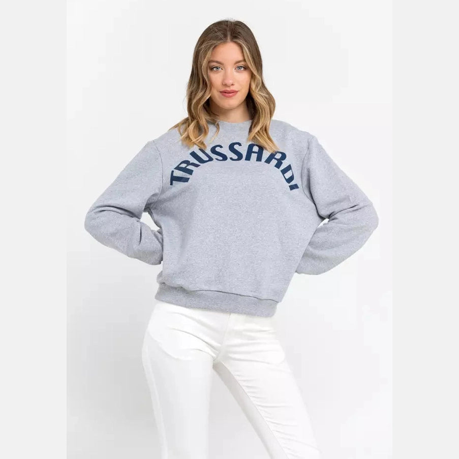 Trussardi Gray Cotton Women Sweatshirt