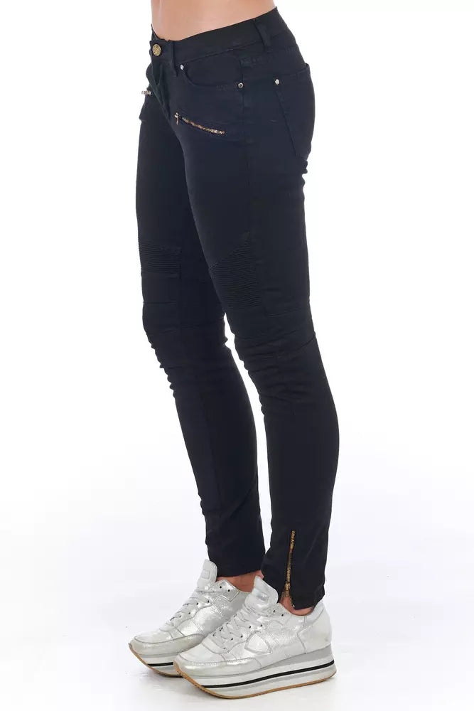 Frankie Morello Black Cotton Women's Jeans Frankie Morello