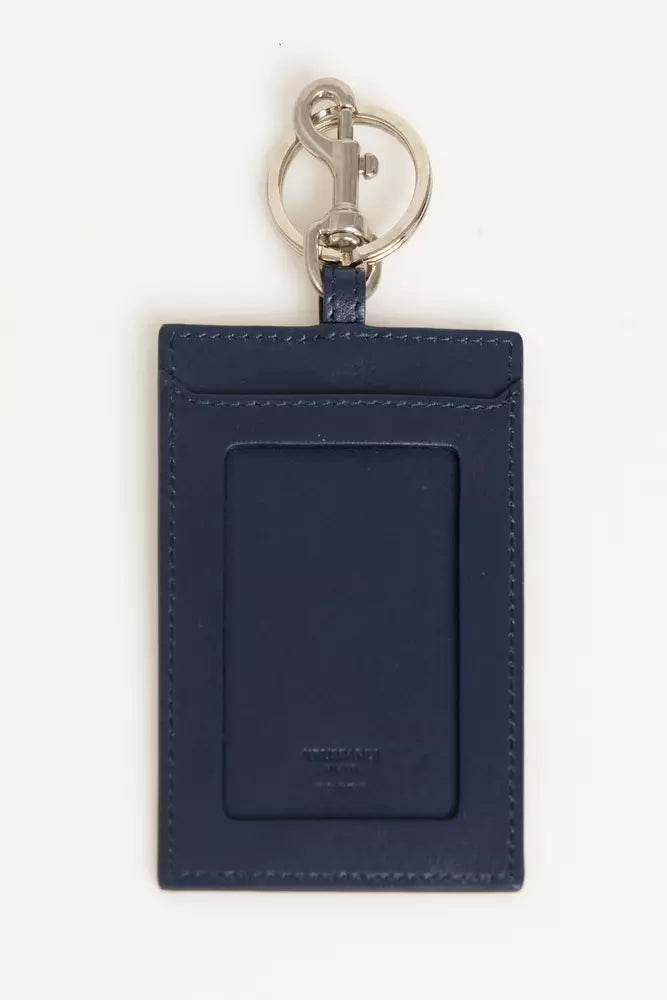 Trussardi Blue Leather Men Badge Holder Trussardi
