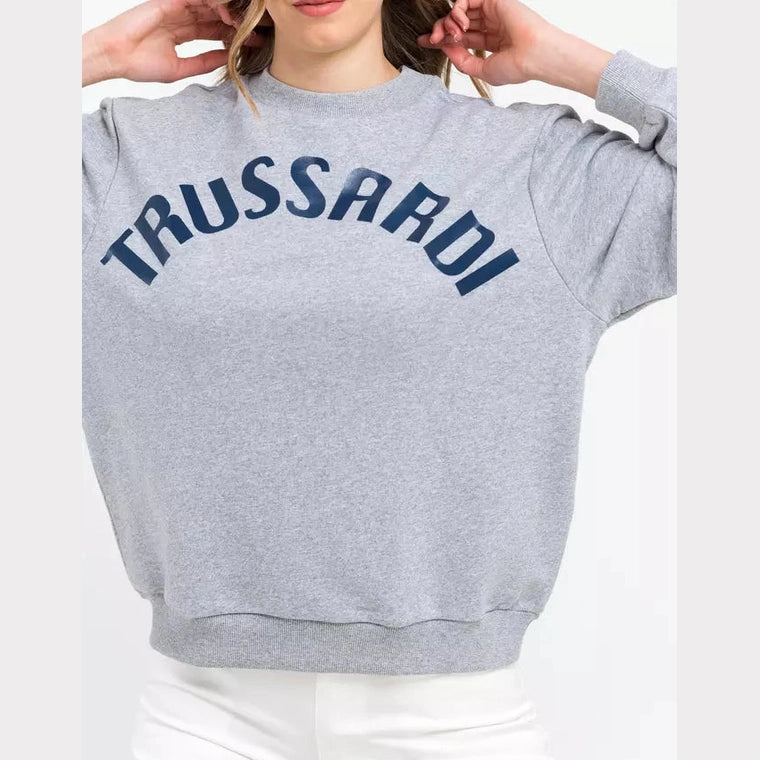 Trussardi Gray Cotton Women Sweatshirt