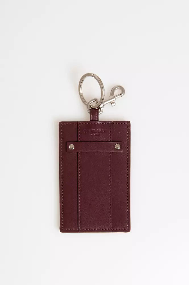 Trussardi Brown Leather Men Badge Holder Trussardi