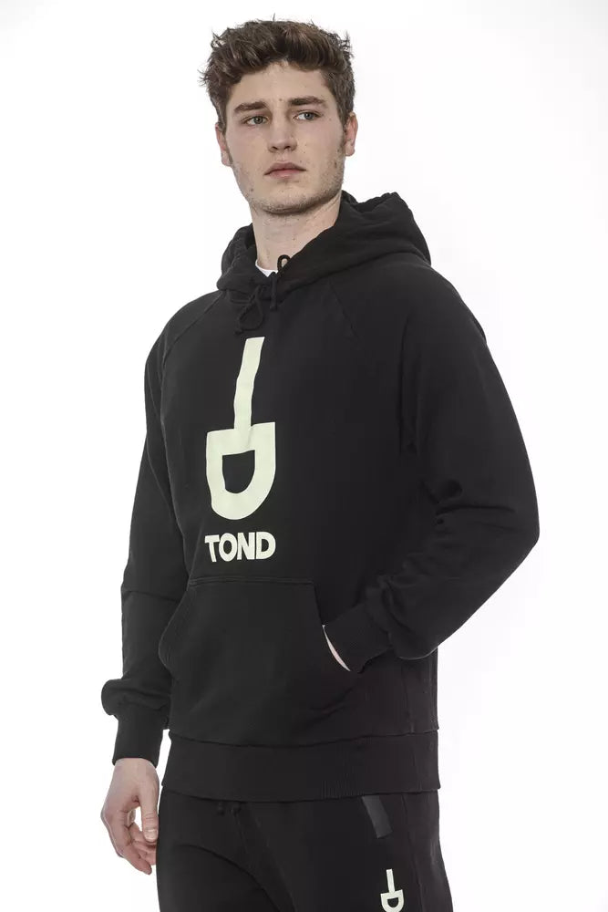 Tond Black Cotton Men Sweatshirt Tond