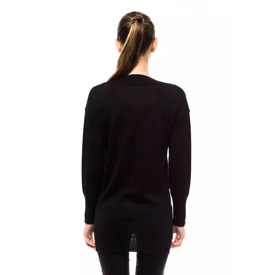 Montana Blu Black Wool Women Sweater