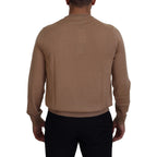 Dolce & Gabbana Beige Cashmere Crown Logo Pullover Sweater