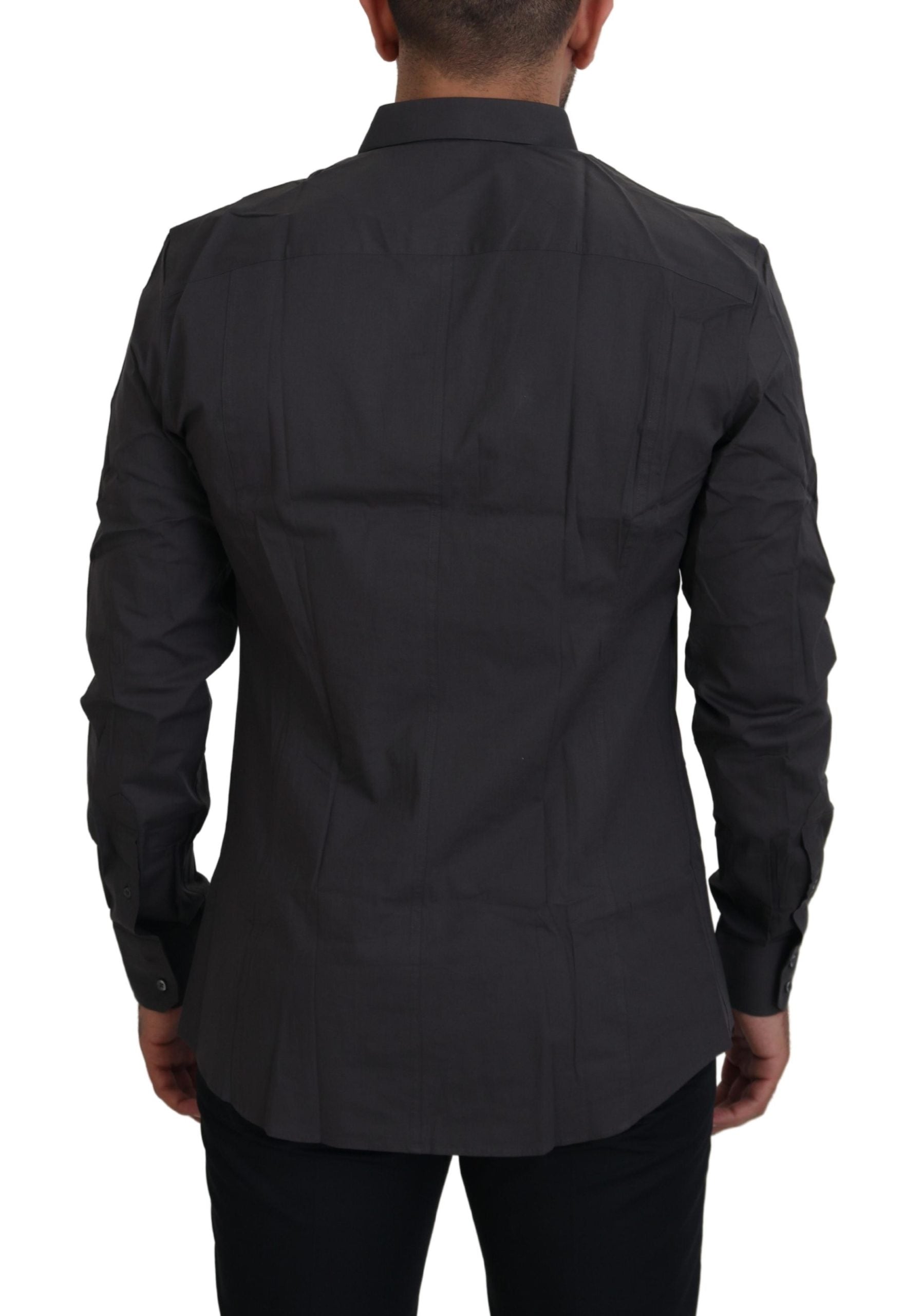 Dolce & Gabbana Gray SICILIA Slim Fit Stretch Dress Shirt Dolce & Gabbana