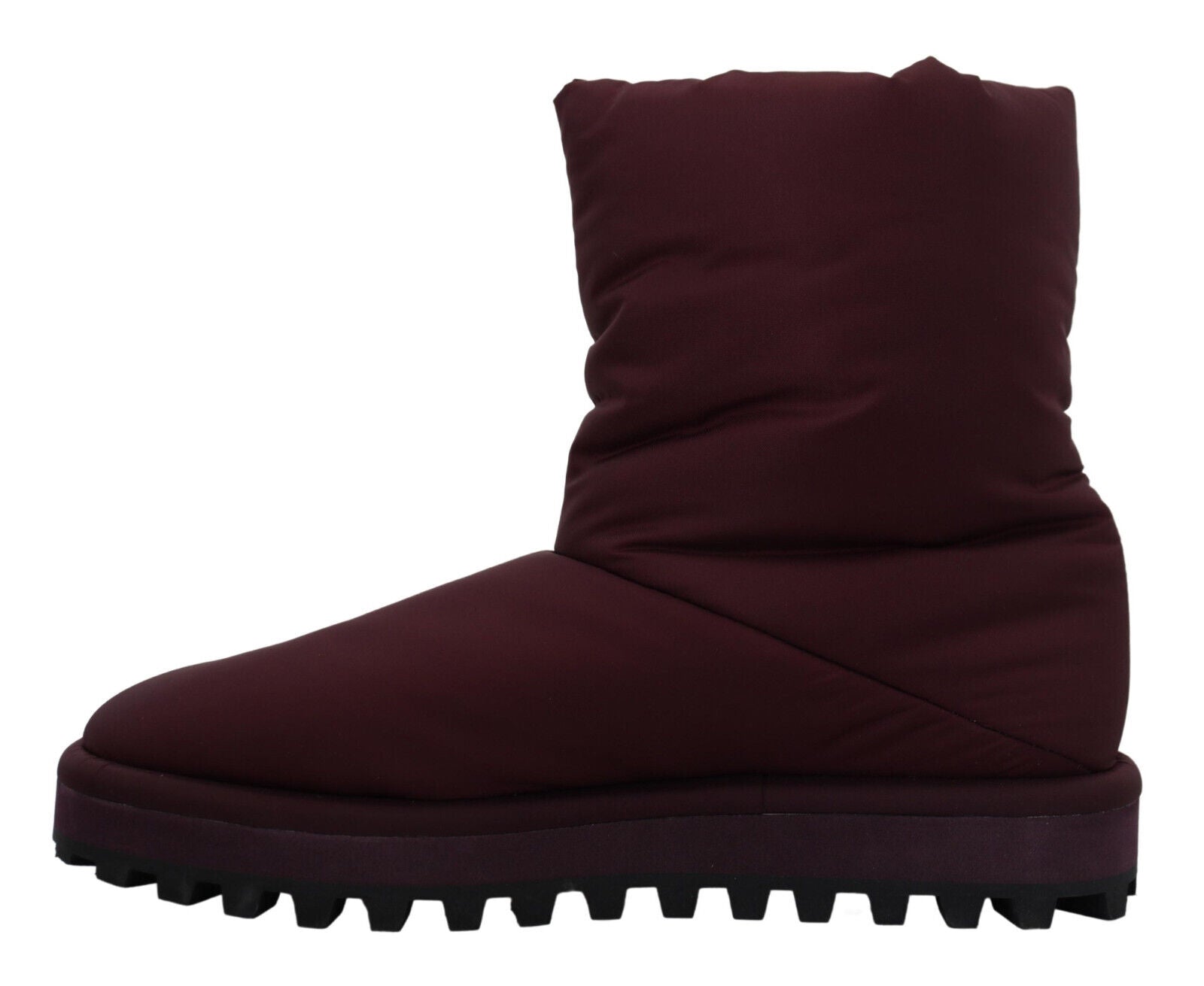 Dolce & Gabbana Bordeaux Nylon Boots Padded Mid Shoes Dolce & Gabbana