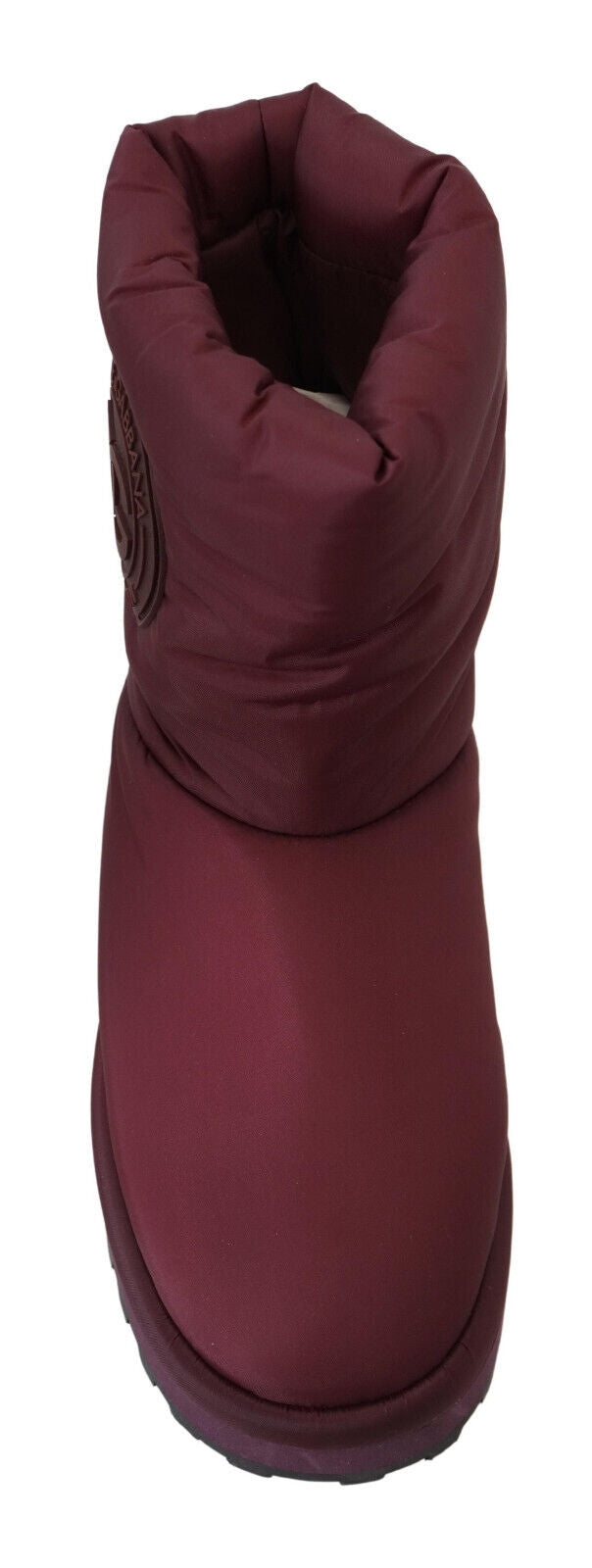 Dolce & Gabbana Bordeaux Nylon Boots Padded Mid Shoes Dolce & Gabbana