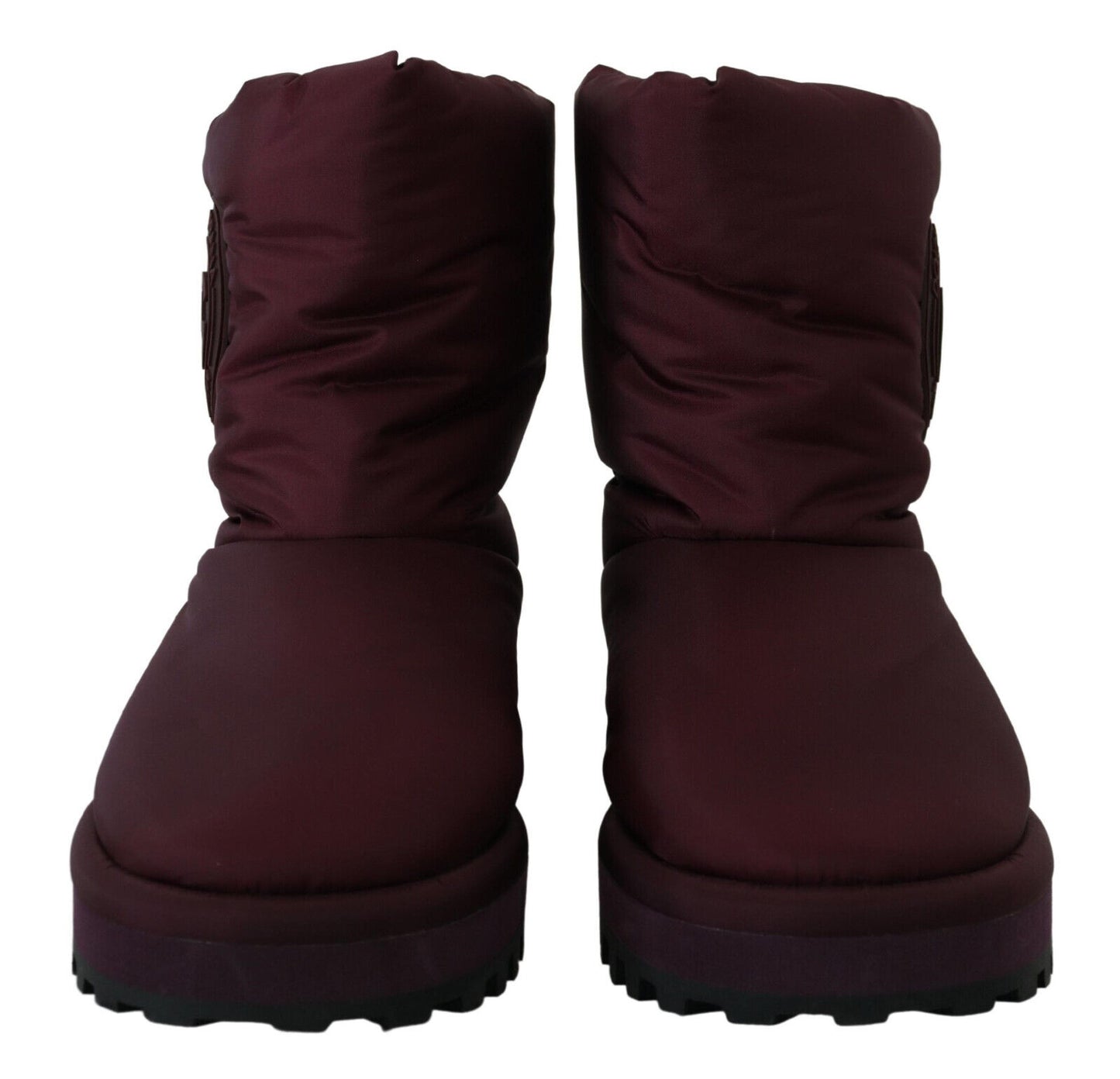 Dolce & Gabbana Bordeaux Nylon Boots Padded Mid Shoes Dolce & Gabbana