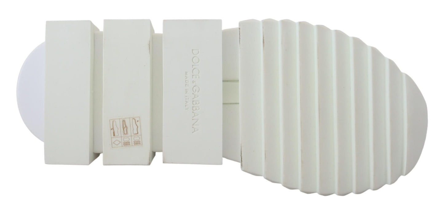 Dolce & Gabbana White Beige Sorrento Sneakers Shoes Dolce & Gabbana