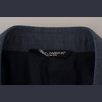 Dolce & Gabbana Blue Wool Stretch Slim Fit Jacket Blazer