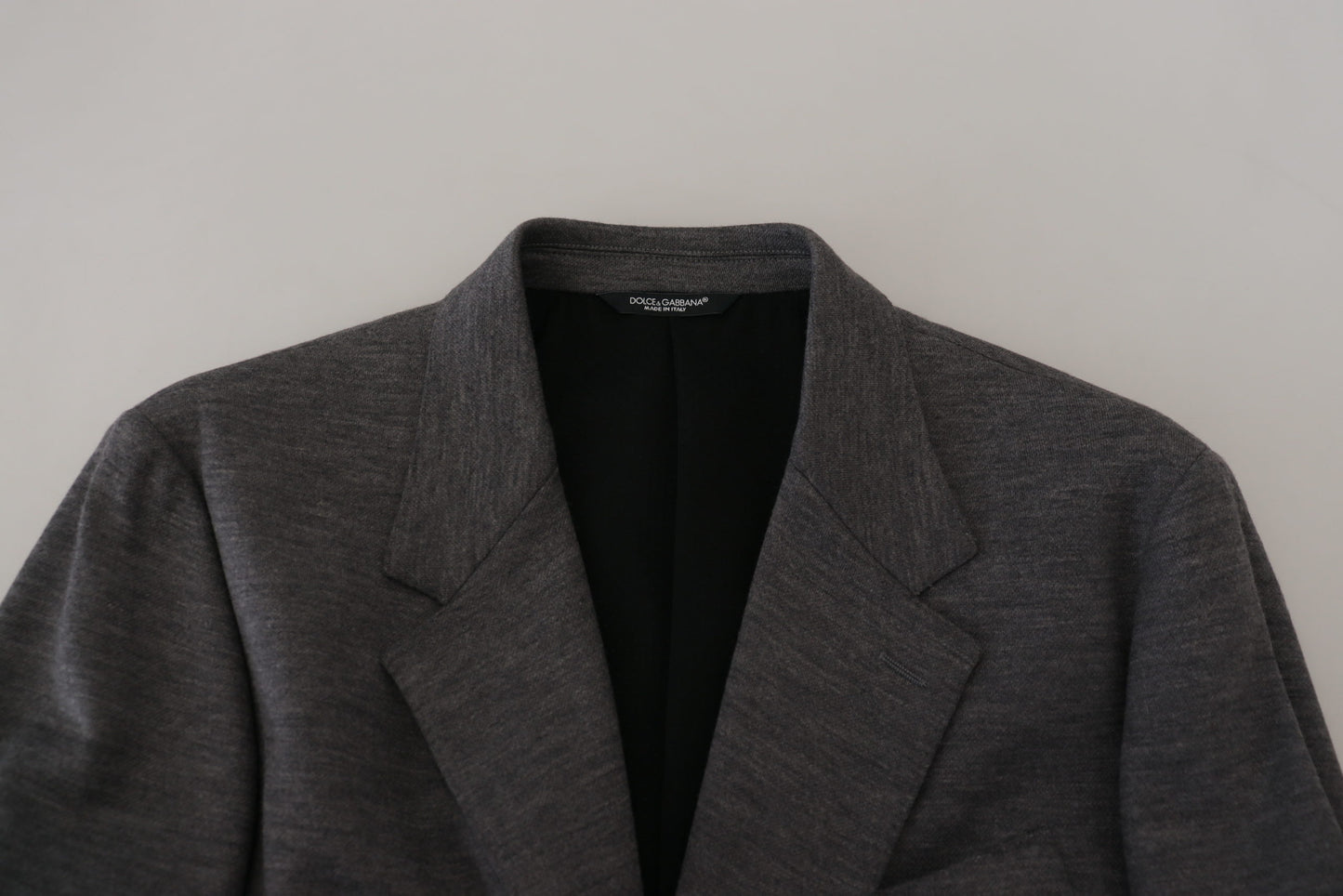 Dolce & Gabbana Gray Wool Stretch Slim Fit Jacket Blazer Dolce & Gabbana