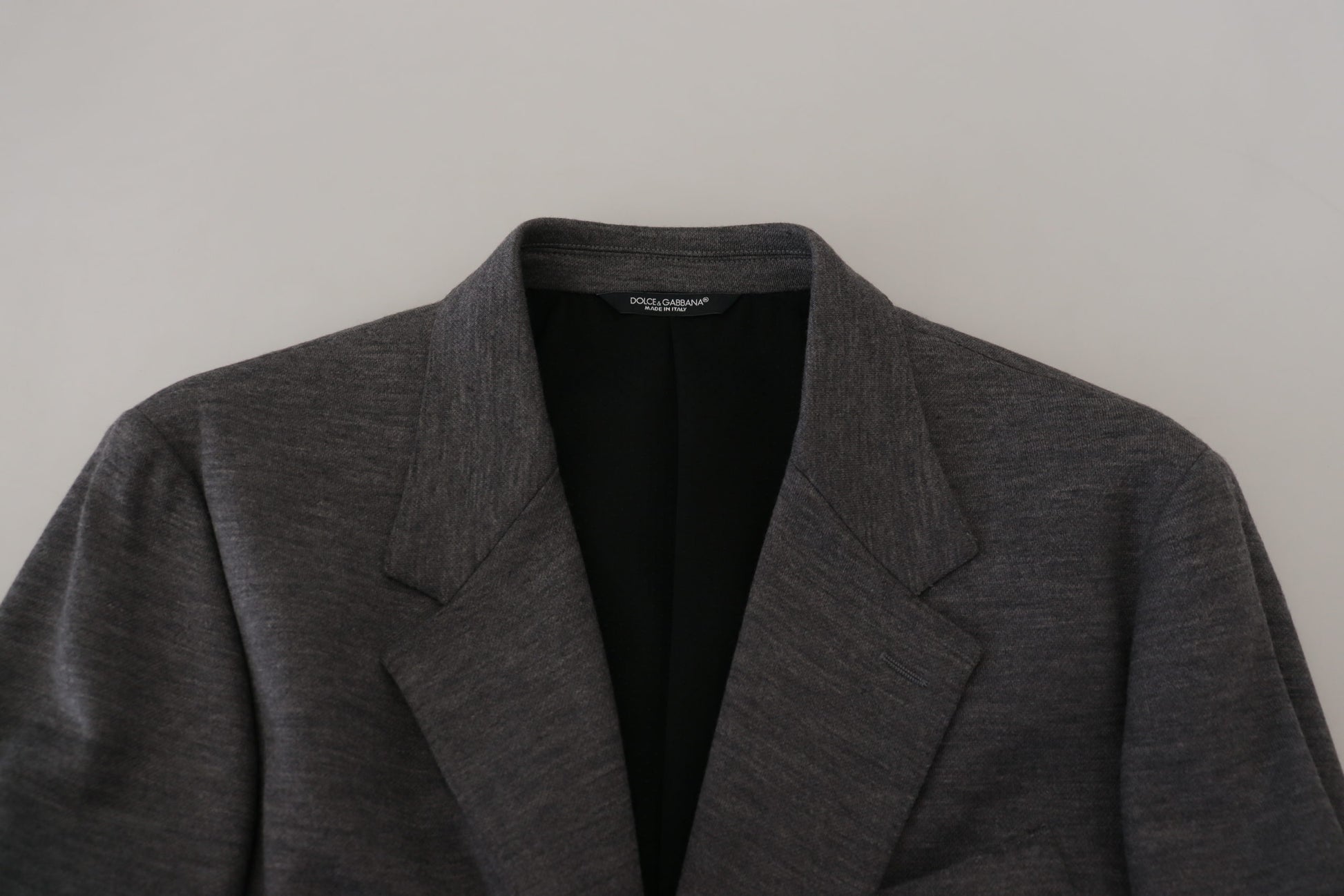 Dolce & Gabbana Gray Wool Stretch Slim Fit Jacket Blazer Dolce & Gabbana