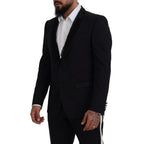 Dolce & Gabbana Black MARTINI Slim Fit Jacket Blazer