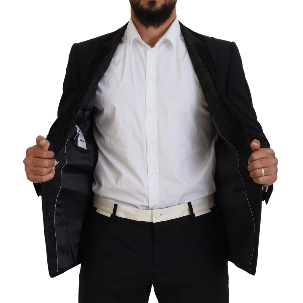 Dolce & Gabbana Black MARTINI Slim Fit Jacket Blazer