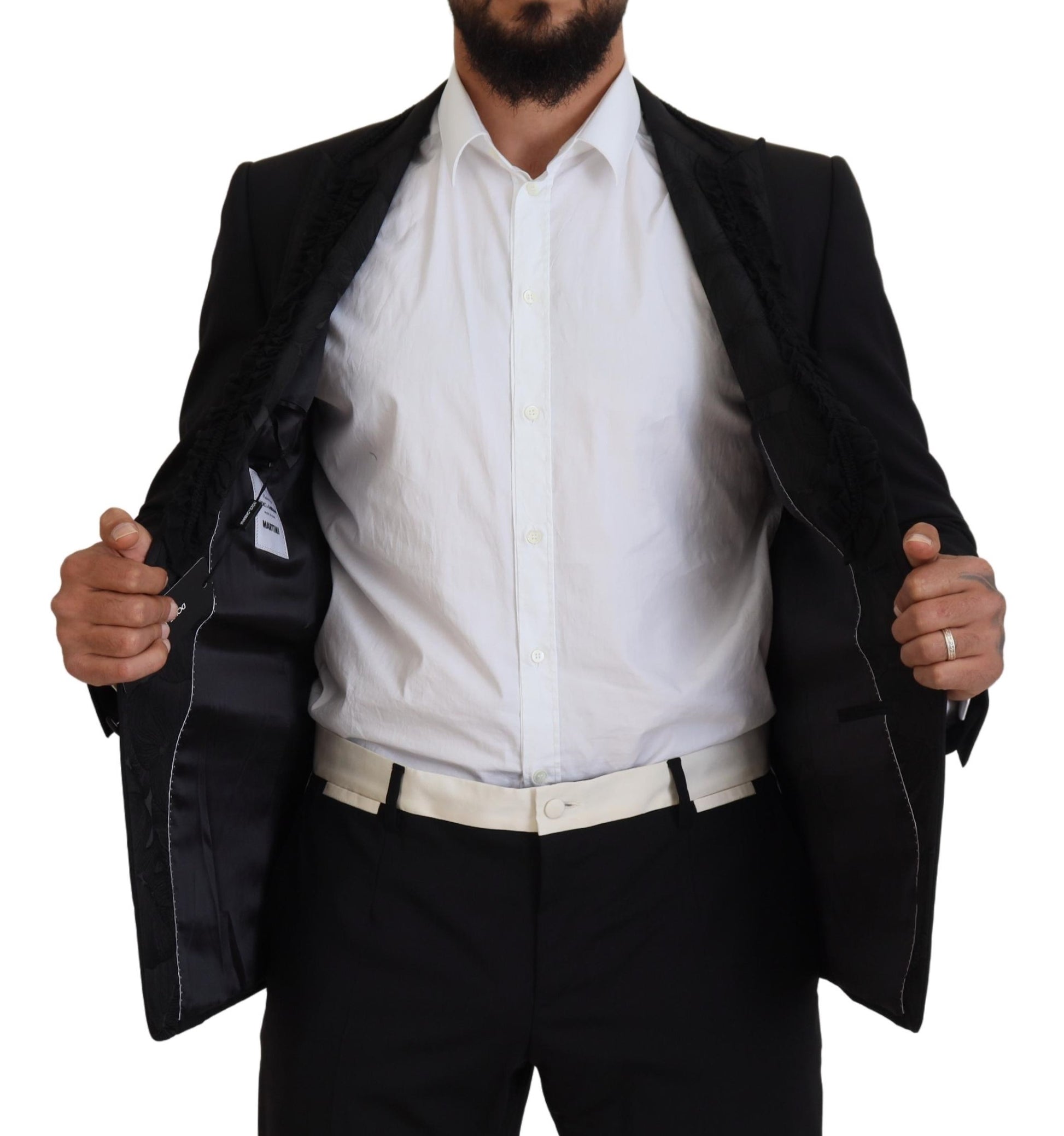 Dolce & Gabbana Black MARTINI Slim Fit Jacket Blazer Dolce & Gabbana