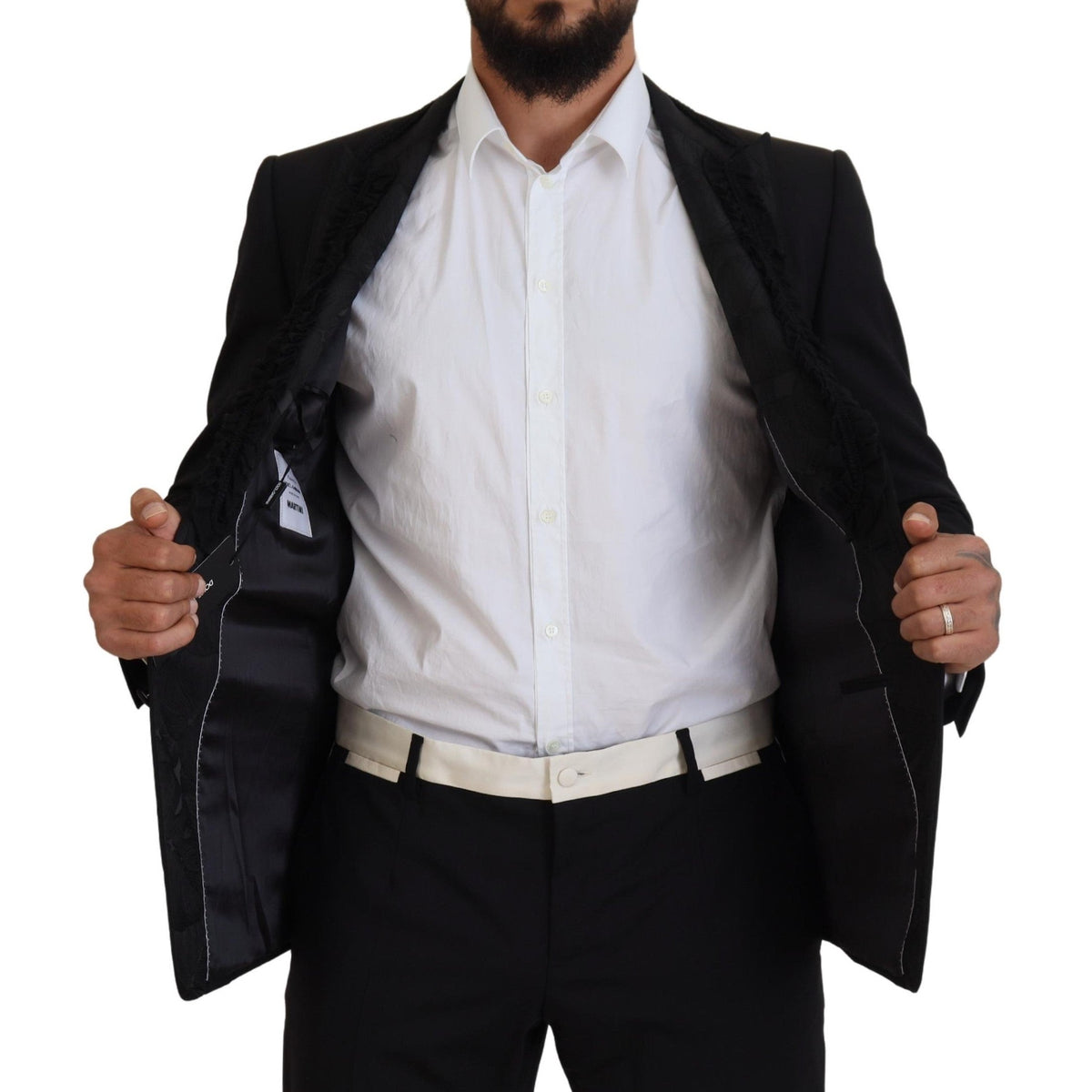 Dolce & Gabbana Black MARTINI Slim Fit Jacket Blazer