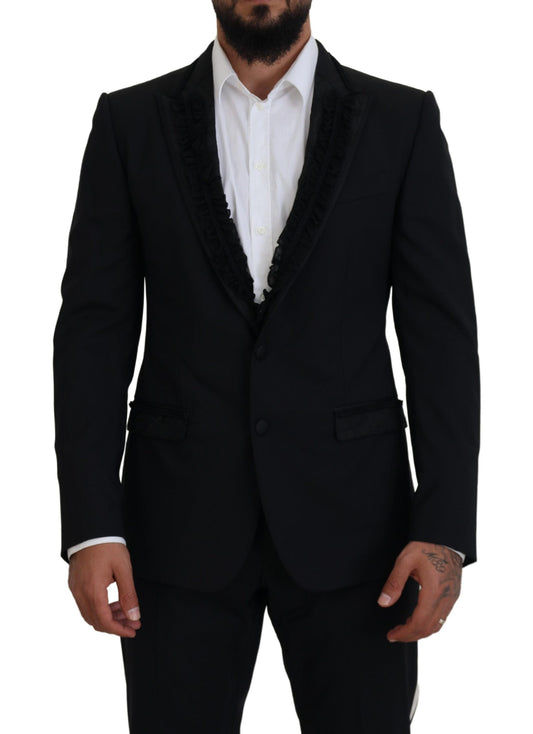 Dolce & Gabbana Black MARTINI Slim Fit Jacket Blazer Dolce & Gabbana