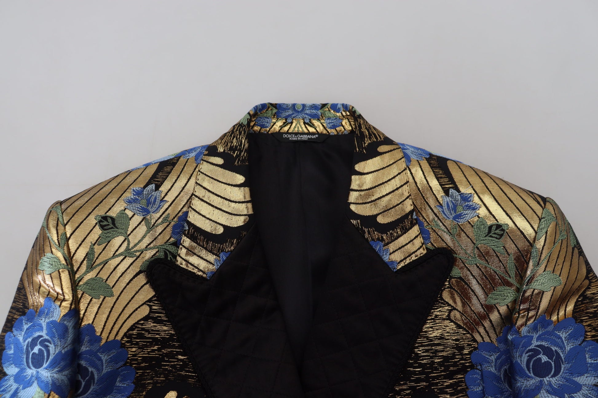 Dolce & Gabbana Gold Lurex Double Breasted Jacket Blazer Dolce & Gabbana