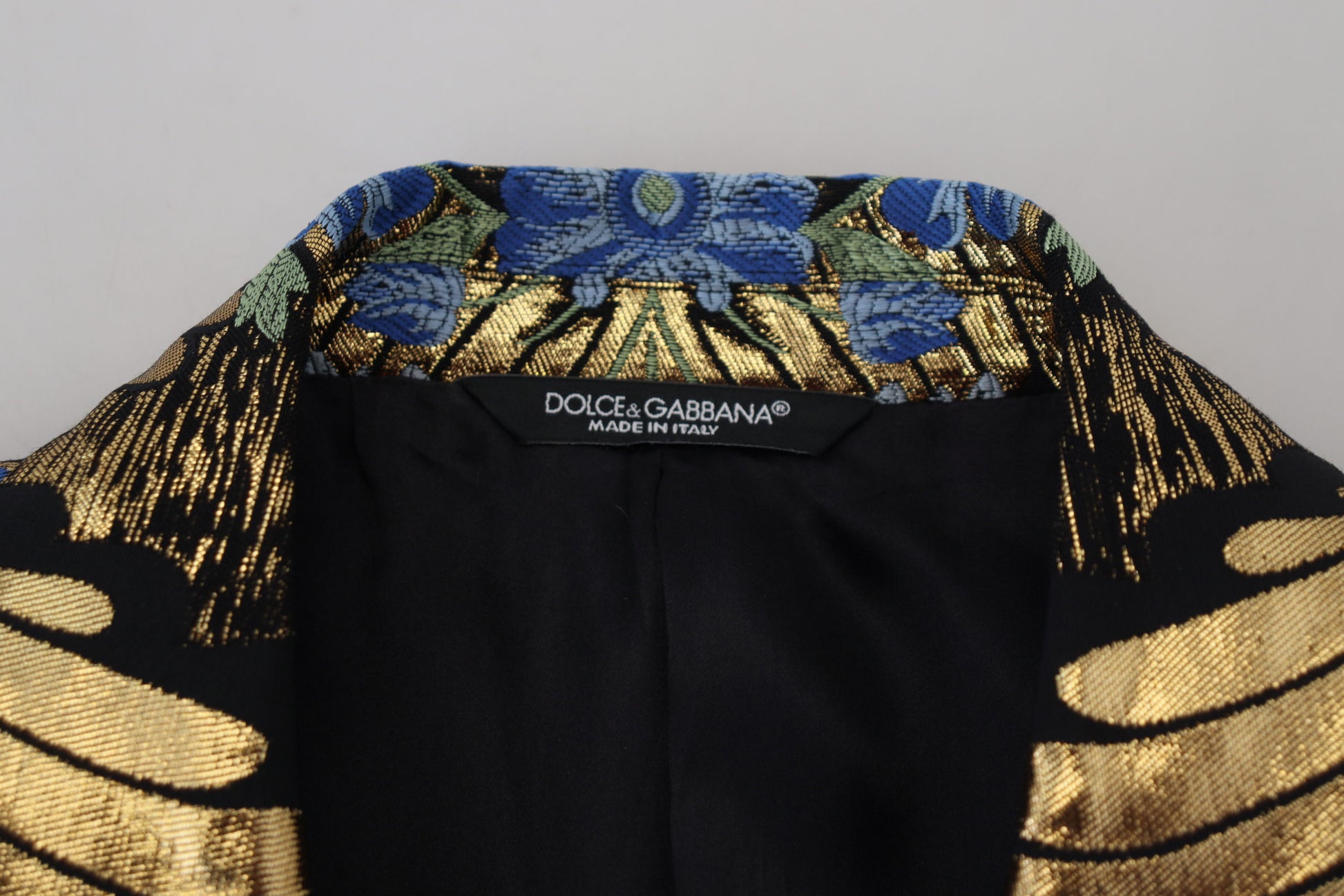 Dolce & Gabbana Gold Lurex Double Breasted Jacket Blazer Dolce & Gabbana