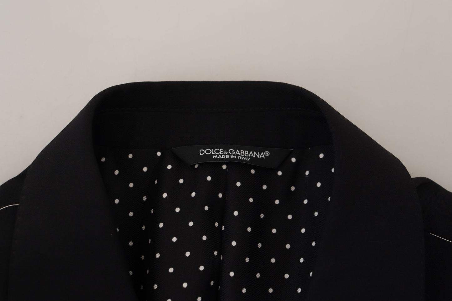 Dolce & Gabbana Black Wool Stretch Slim Fit Jacket Blazer Dolce & Gabbana