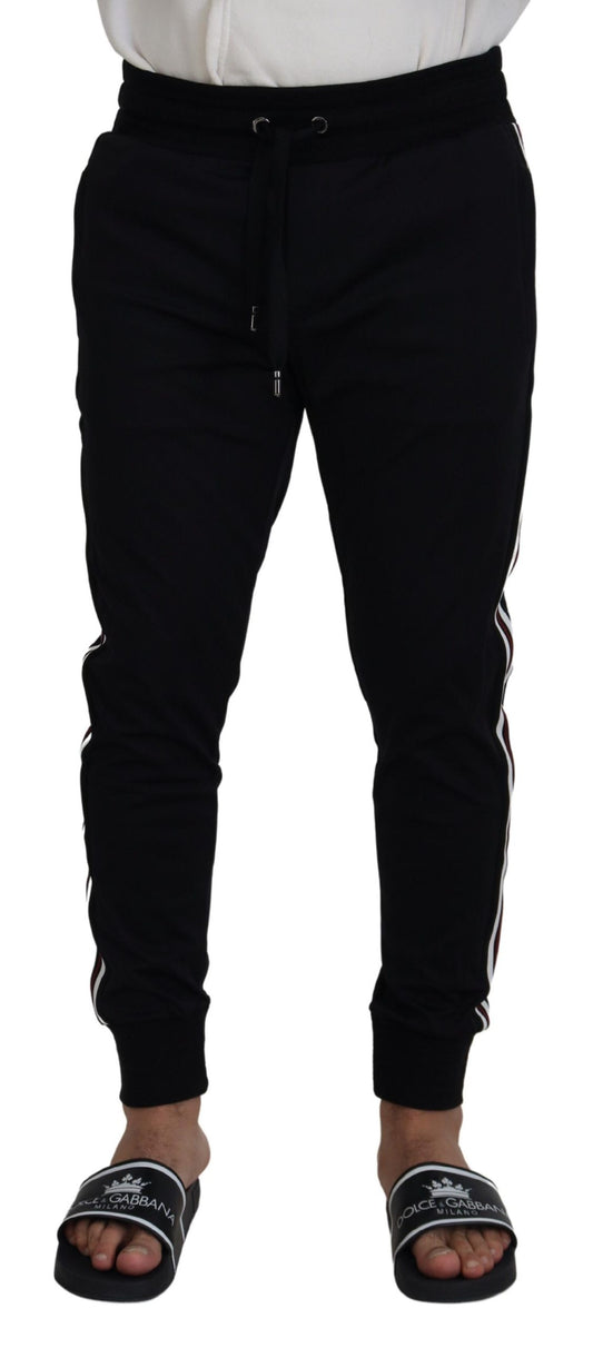 Dolce & Gabbana Black DG Print Mens Jogger Pants Dolce & Gabbana