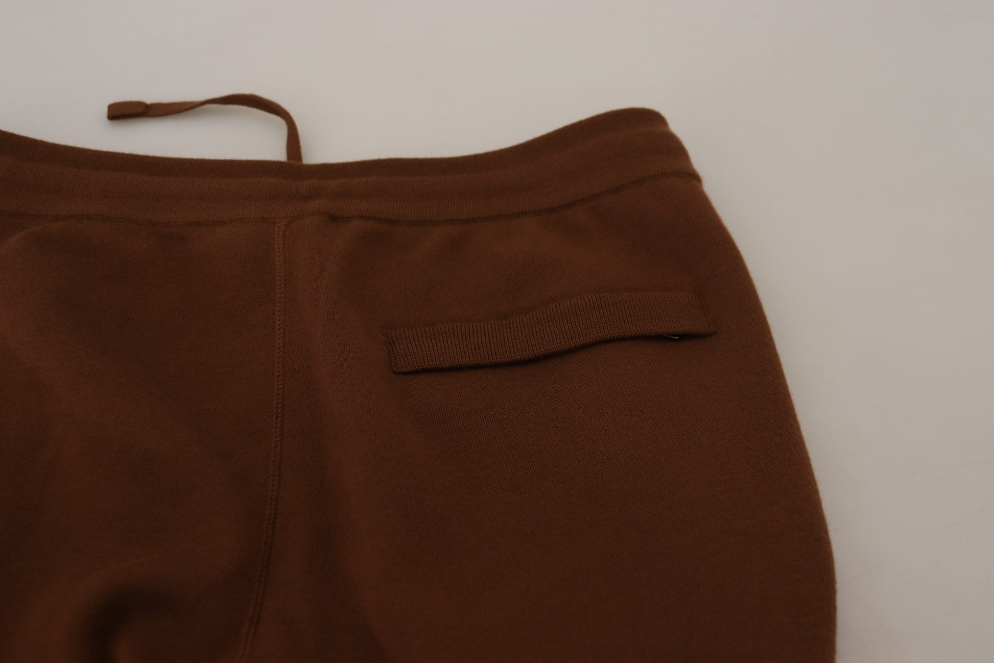 Dolce & Gabbana Brown Cashmere Men Drawstring Jogger Pants Dolce & Gabbana