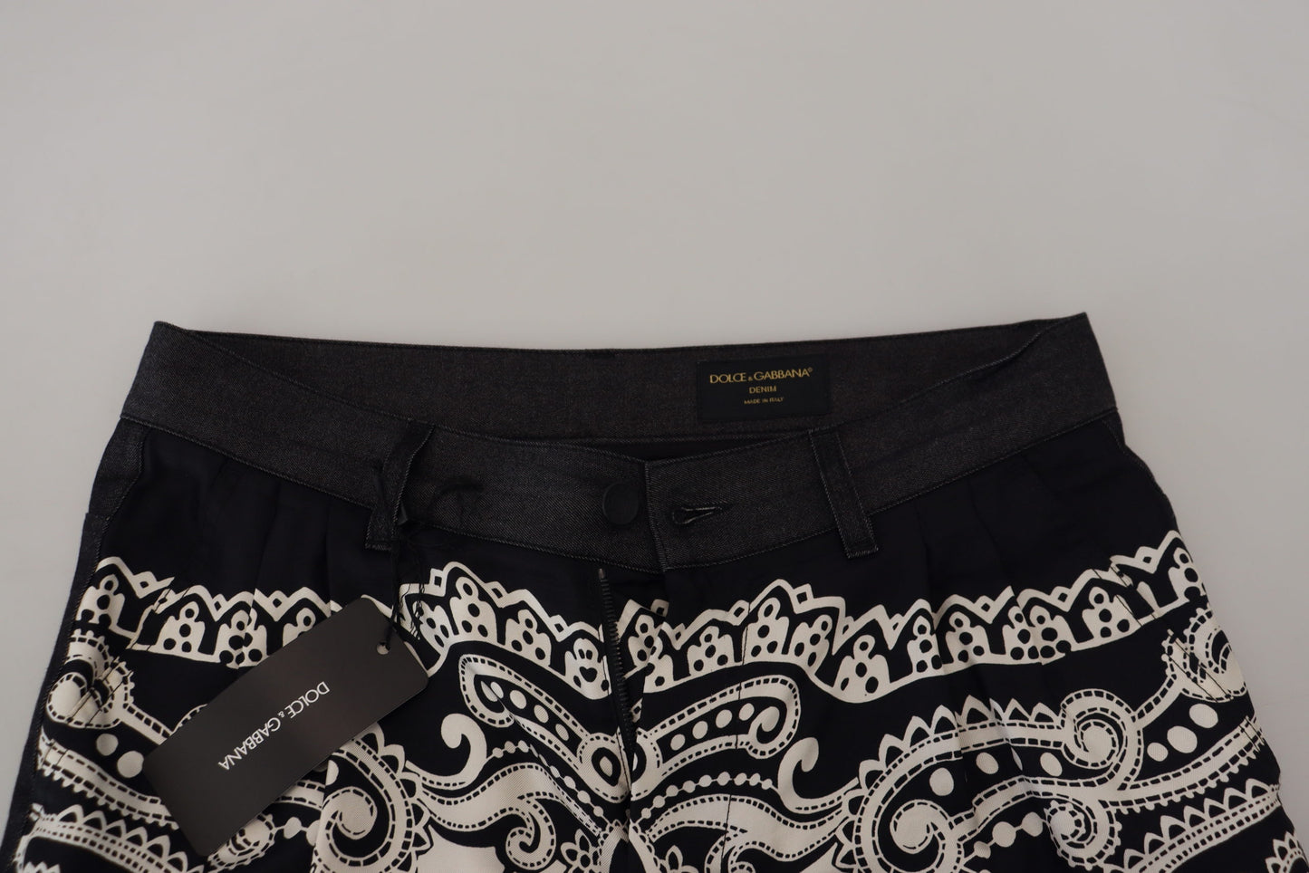 Dolce & Gabbana Black Silk Bandana Print Pants Dolce & Gabbana
