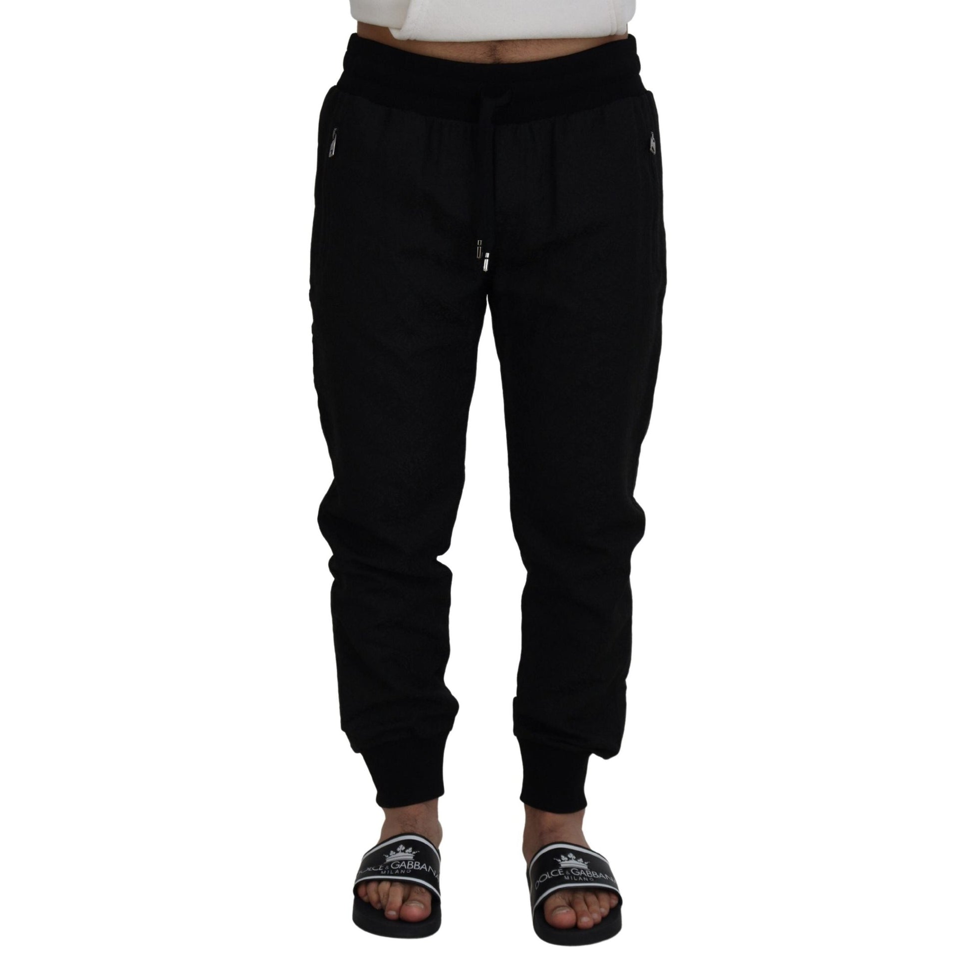 Dolce & Gabbana Black Men Casual Jogger Pants Dolce & Gabbana