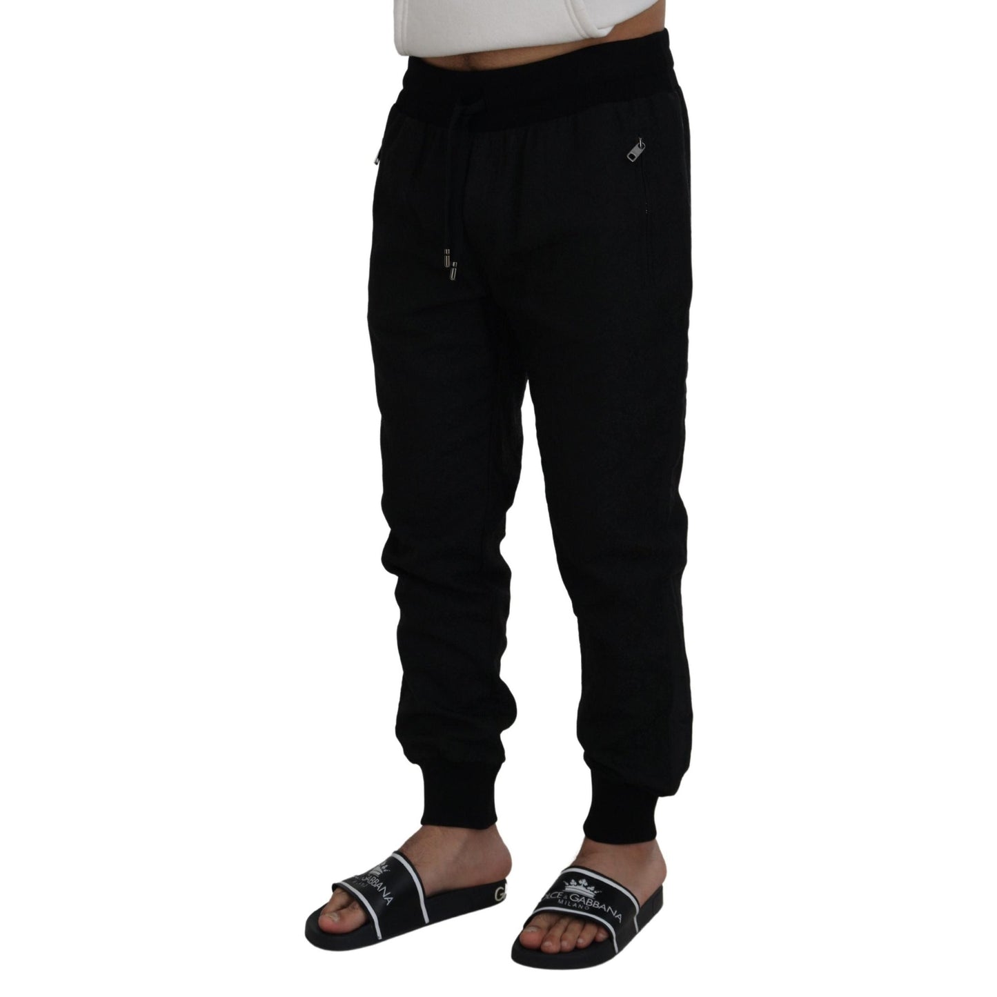 Dolce & Gabbana Black Men Casual Jogger Pants Dolce & Gabbana