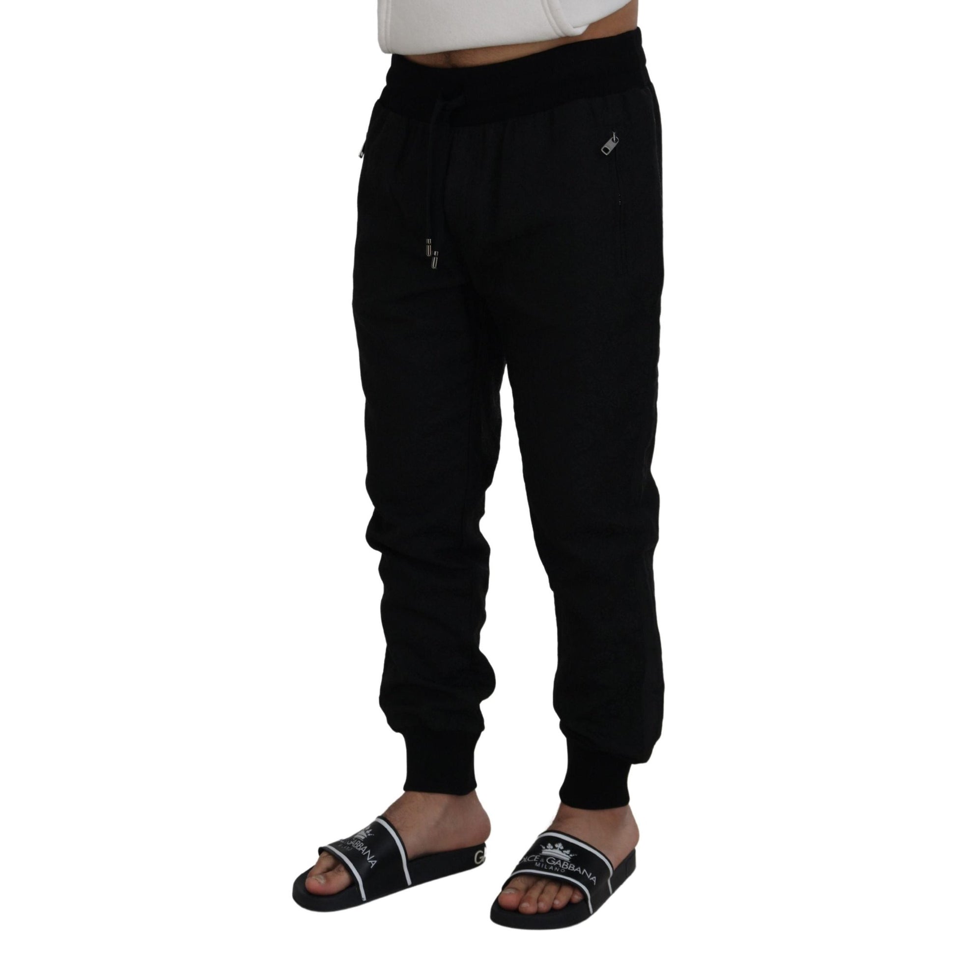 Dolce & Gabbana Black Men Casual Jogger Pants Dolce & Gabbana