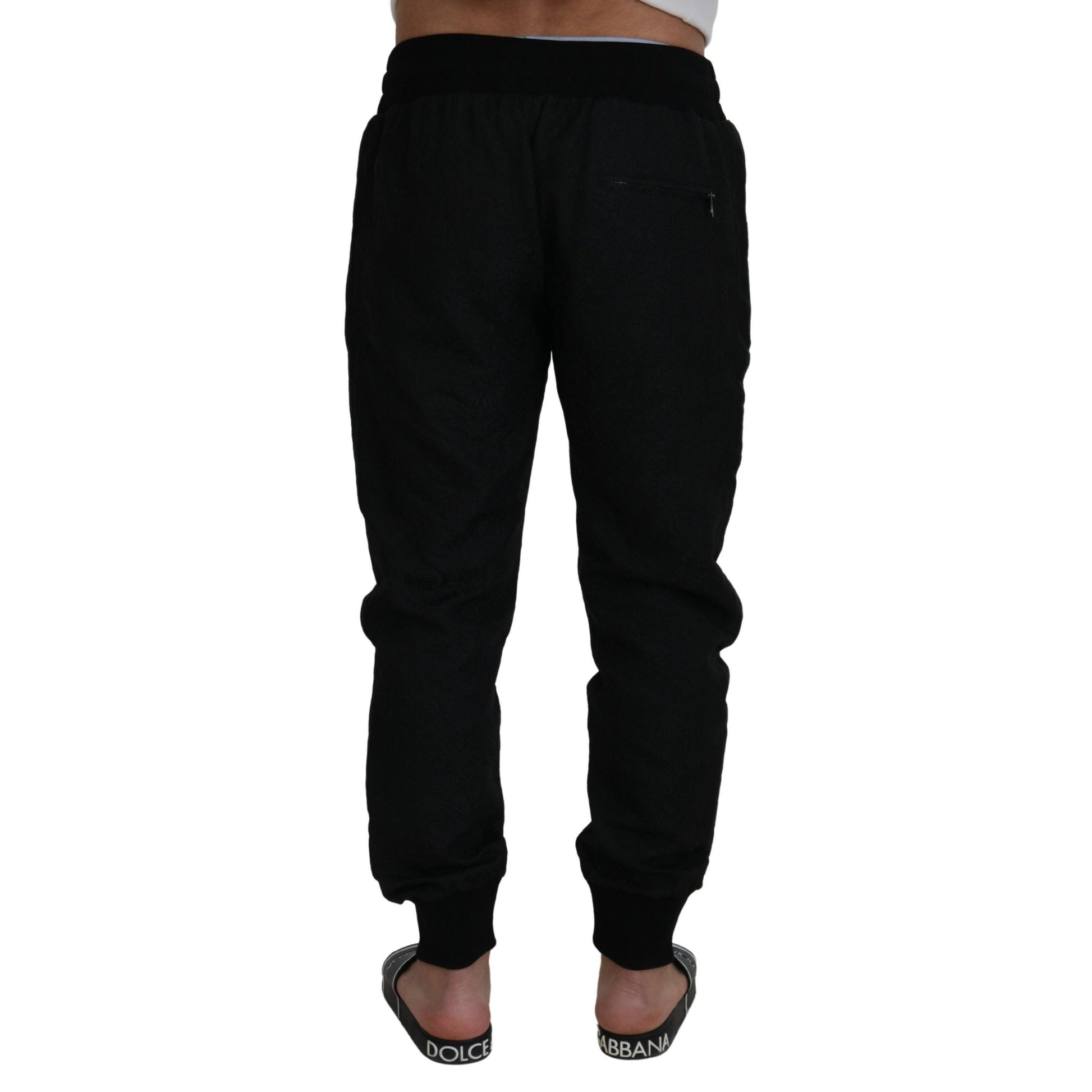 Dolce & Gabbana Black Men Casual Jogger Pants Dolce & Gabbana