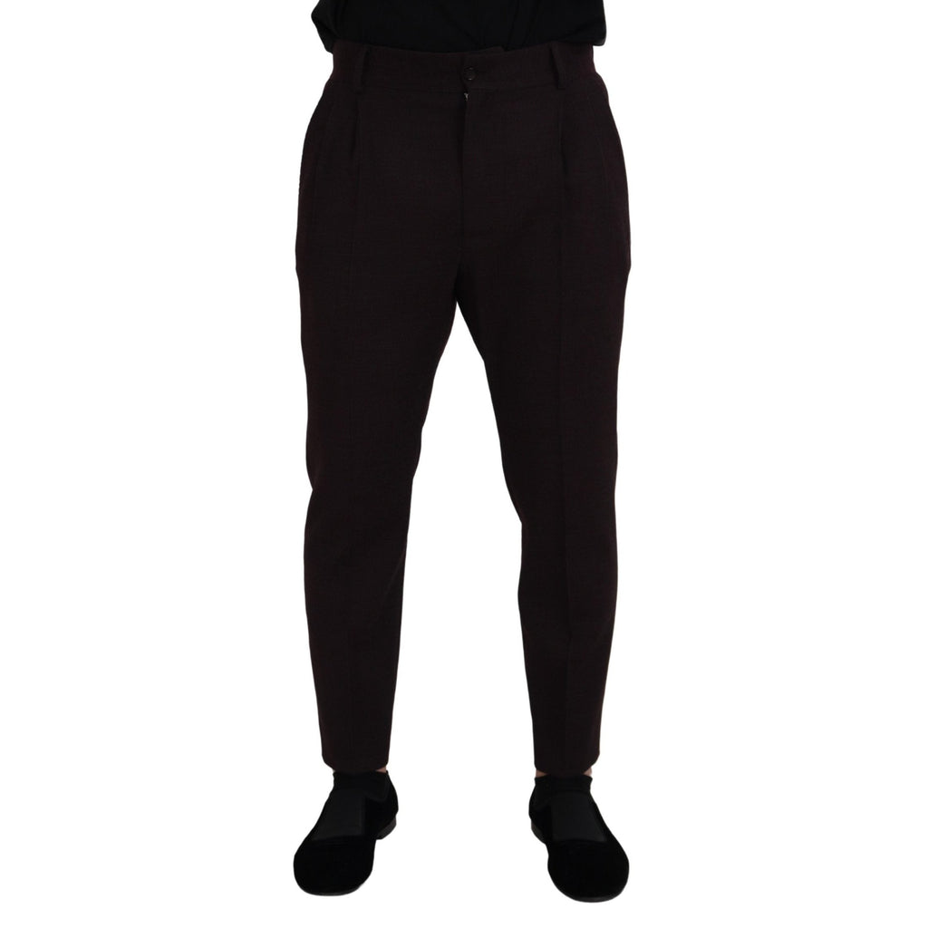 Dolce & Gabbana Brown Cotton Chino Men Pants